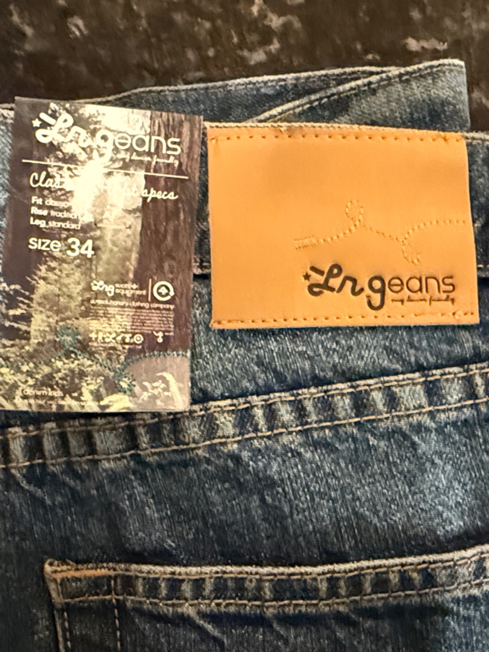 NWT LRG C47 Men's Straight Leg Indigo Blue Denim Jeans